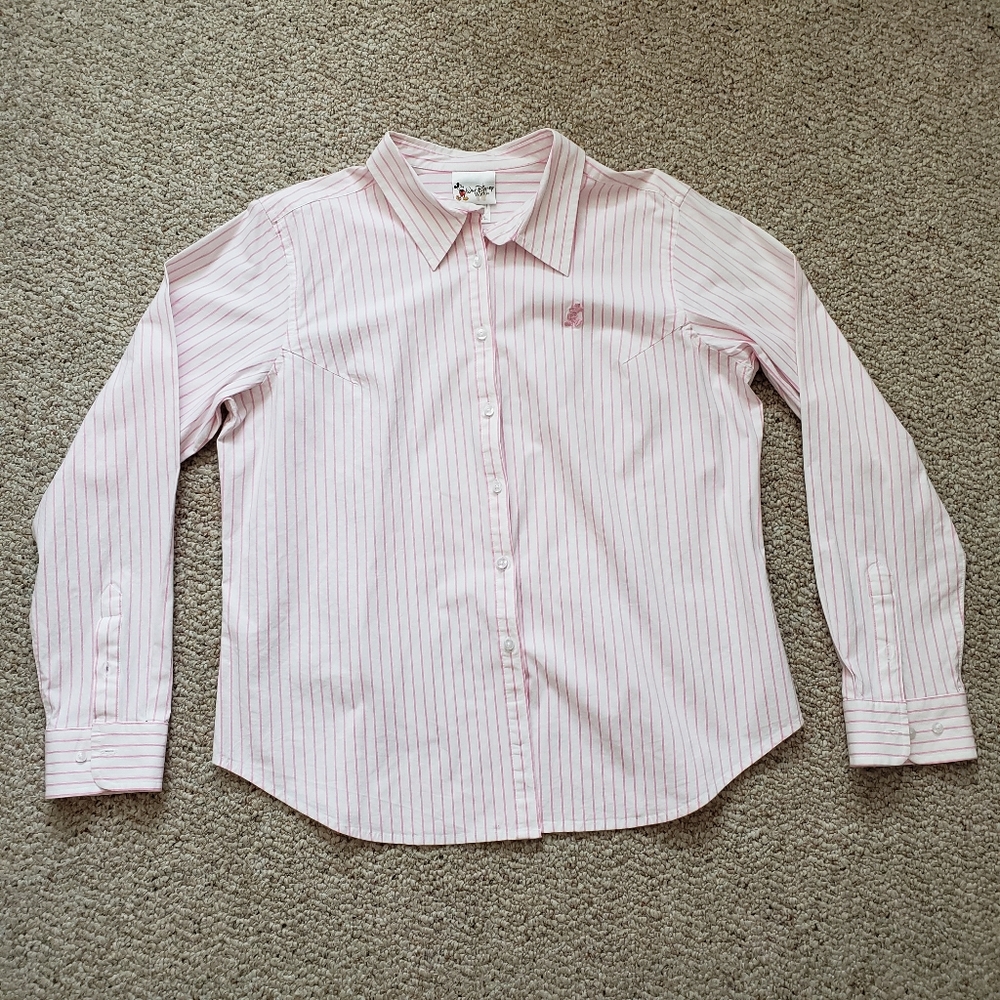 Vintage Mickey House Disney World Striped Shirt